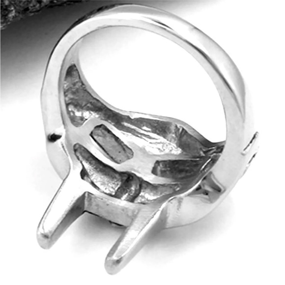 Pharaoh Mask Iron Man Men And Women Stainless Steel Rings Size 9 for Tee… - Picture 9 of 13